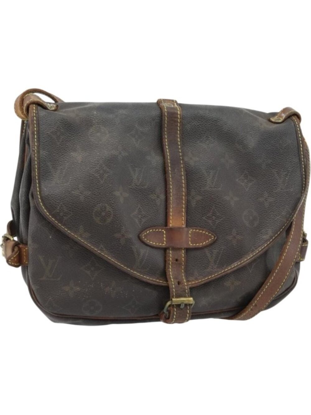 LOUIS VUITTON Monogram Saumur 30 Shoulder Bag M42256